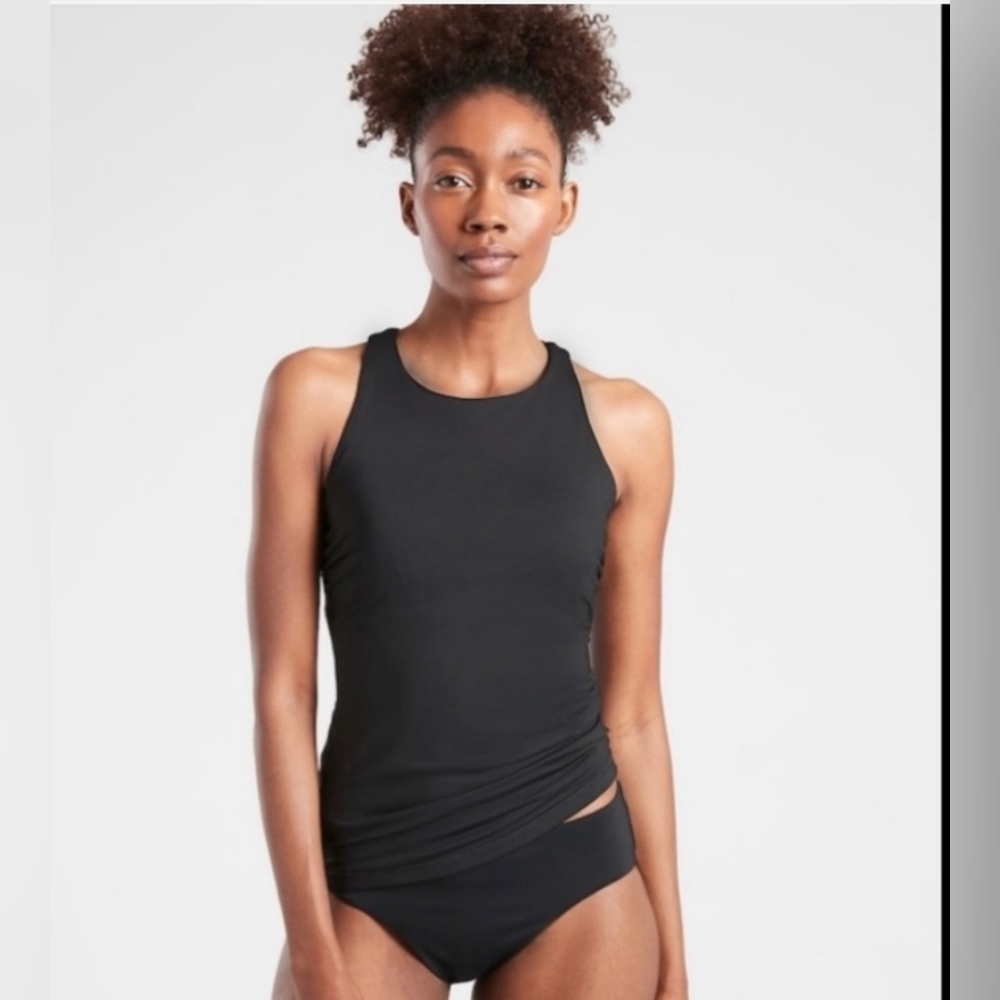 Athleta Maldives Bra Cup Tankini size 34 B/C Black SU014